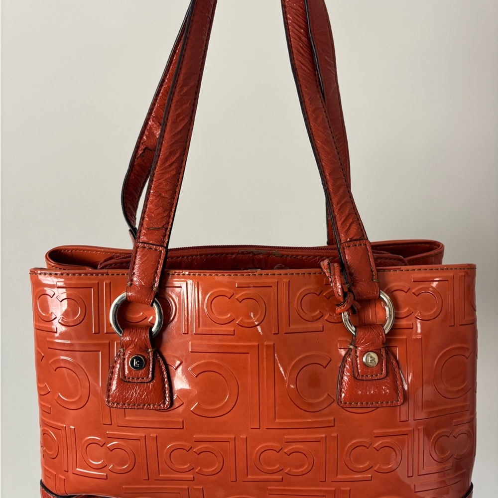 Women's Orange Patent bag